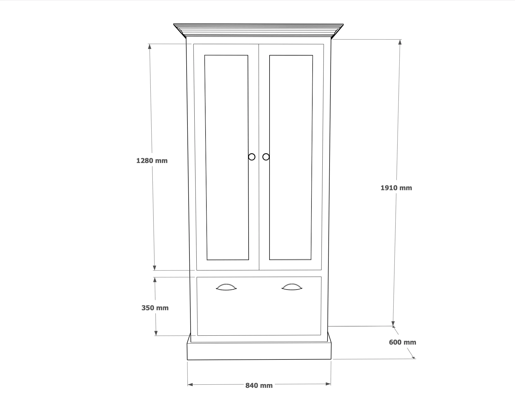 Tall Detailed Wardrobe