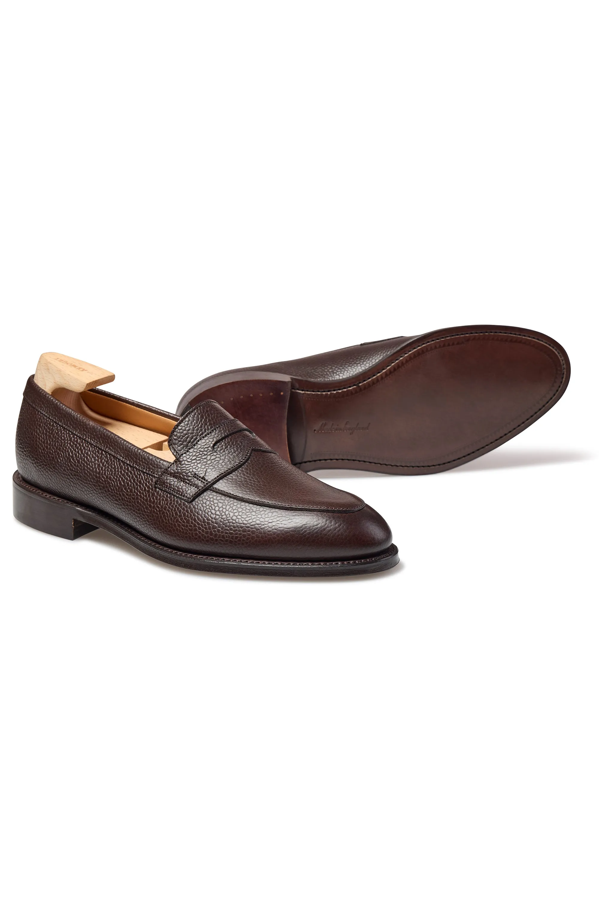 The Armoury Duane II Brown Grained Calf Penny Loafers *factory seconds*