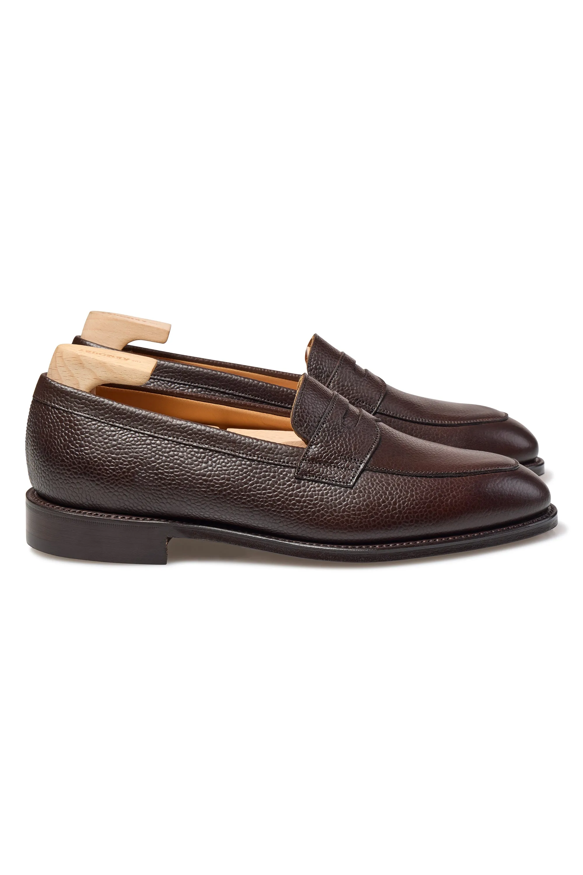 The Armoury Duane II Brown Grained Calf Penny Loafers *factory seconds*