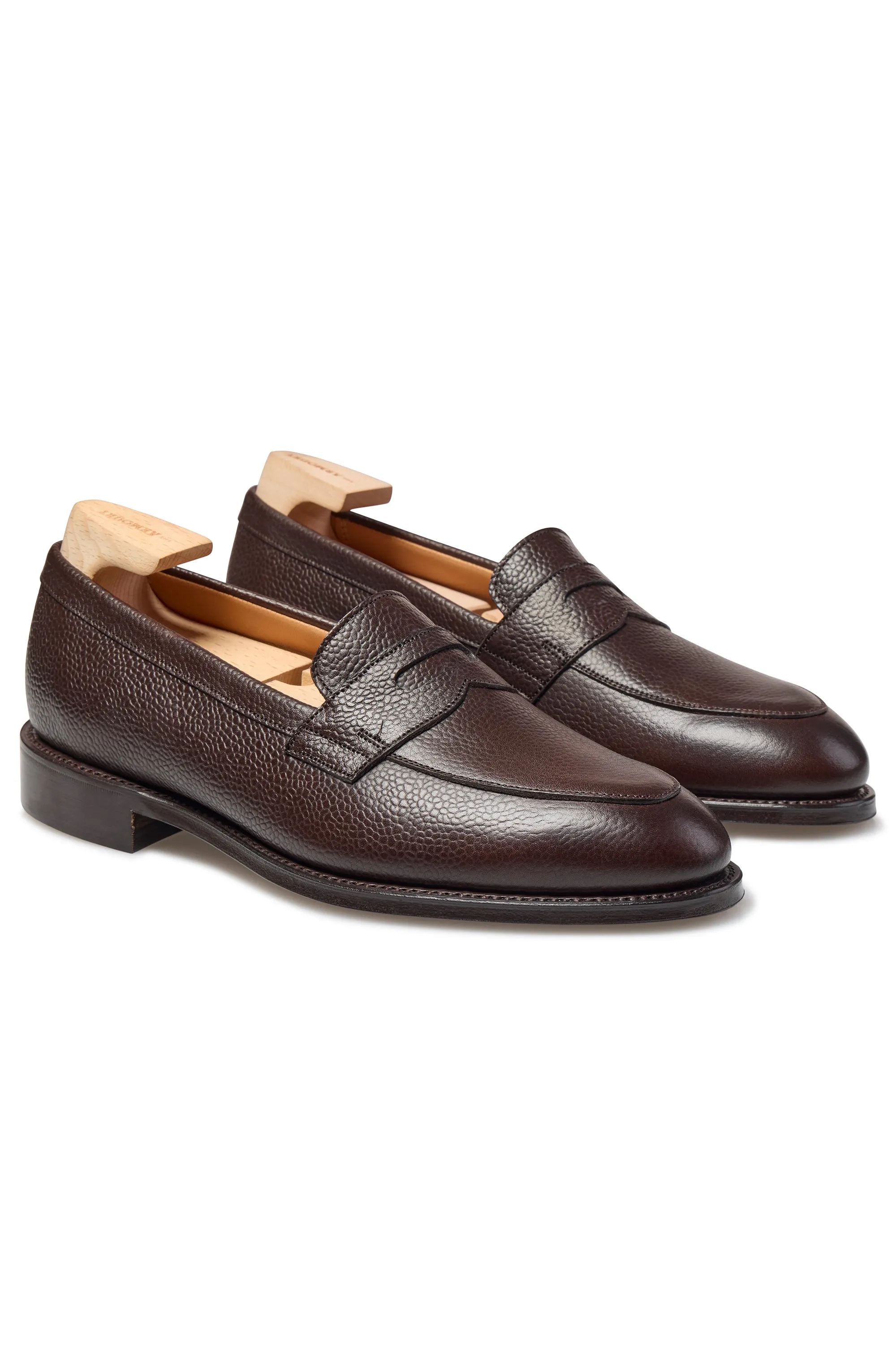 The Armoury Duane II Brown Grained Calf Penny Loafers *factory seconds*