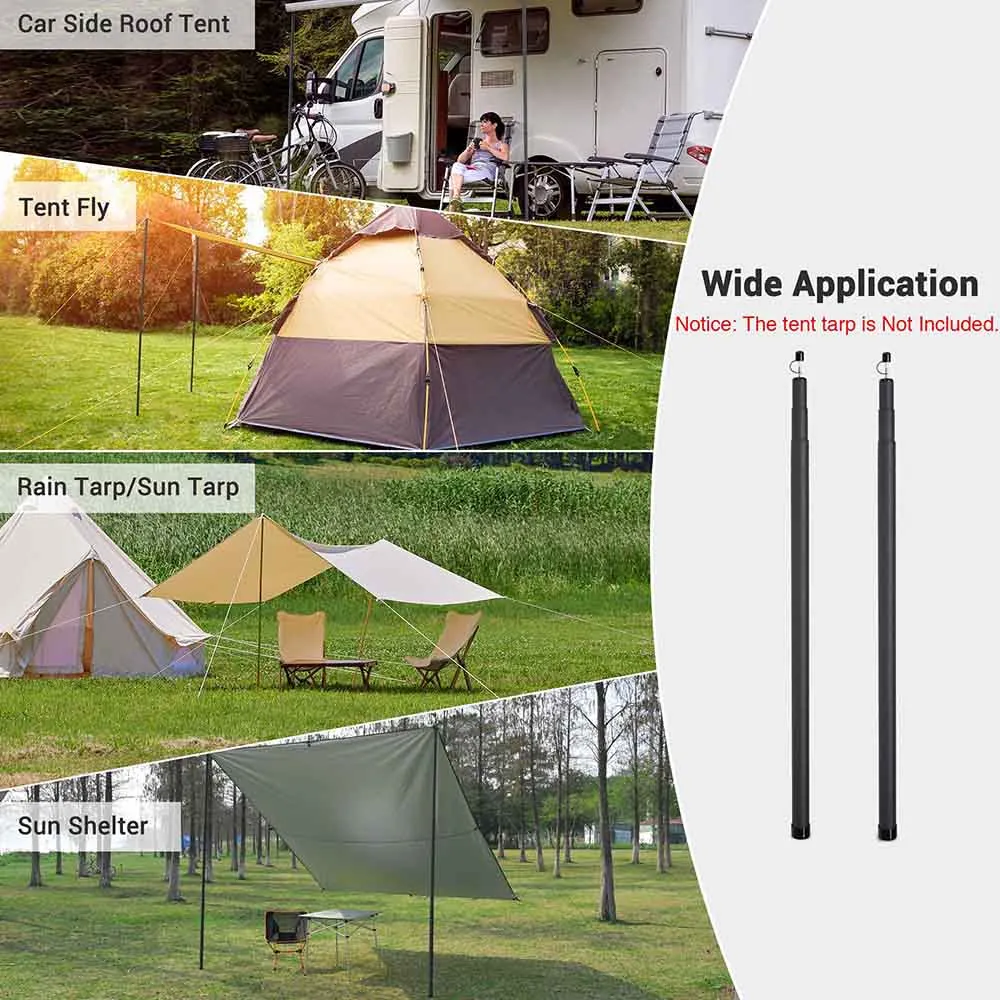 TheLAShop 8.5ft Tarp Poles with Bag Lightweight Canopy Poles 2ct/pk