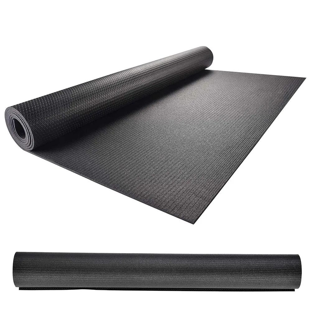 TheLAShop Medium Yoga Mat Gym Floor Mat Black 4mm 6.5x3ft