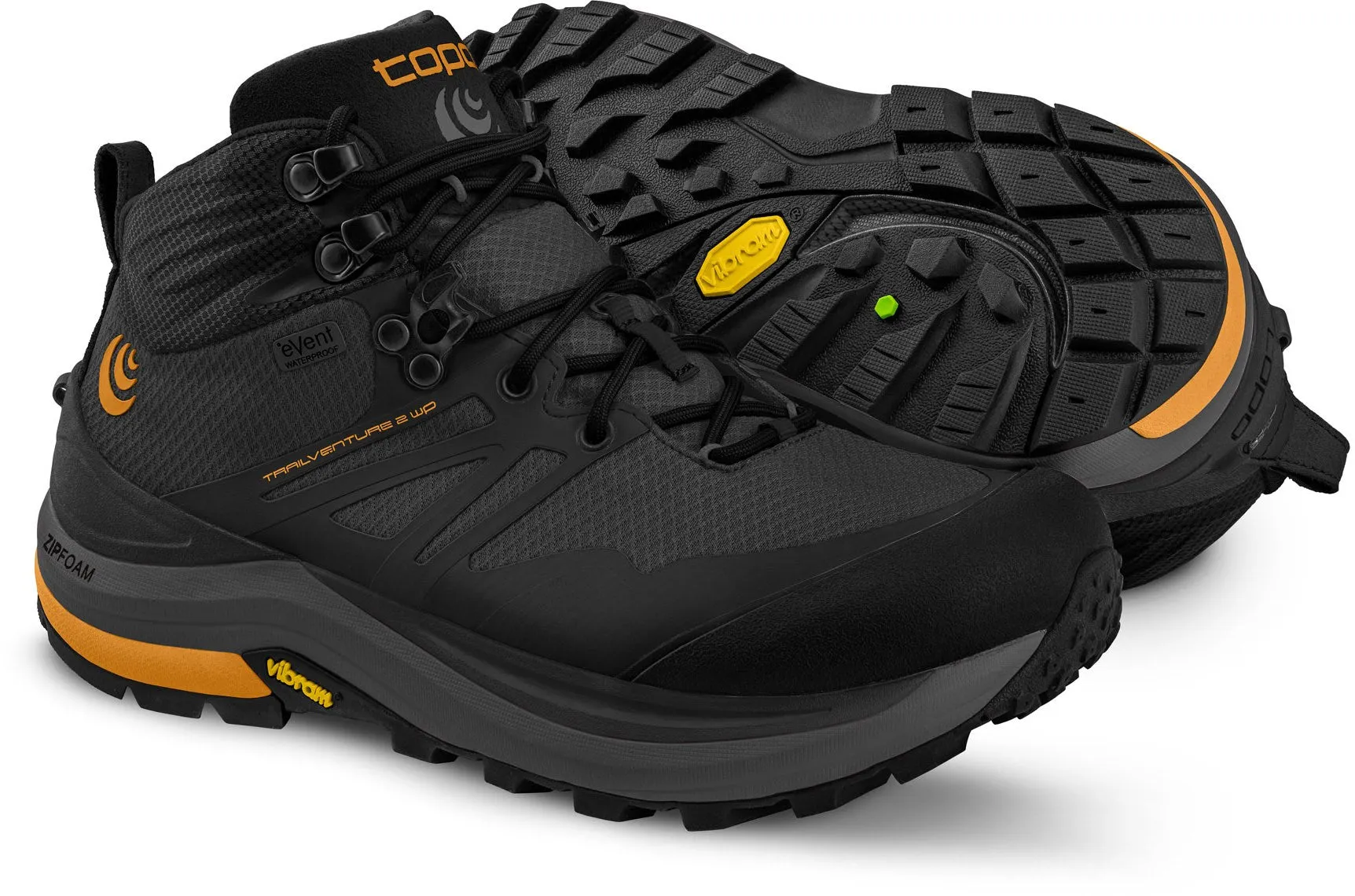 Topo Athletic | Trailventure 2 WP | Men's | Charcoal/Orange