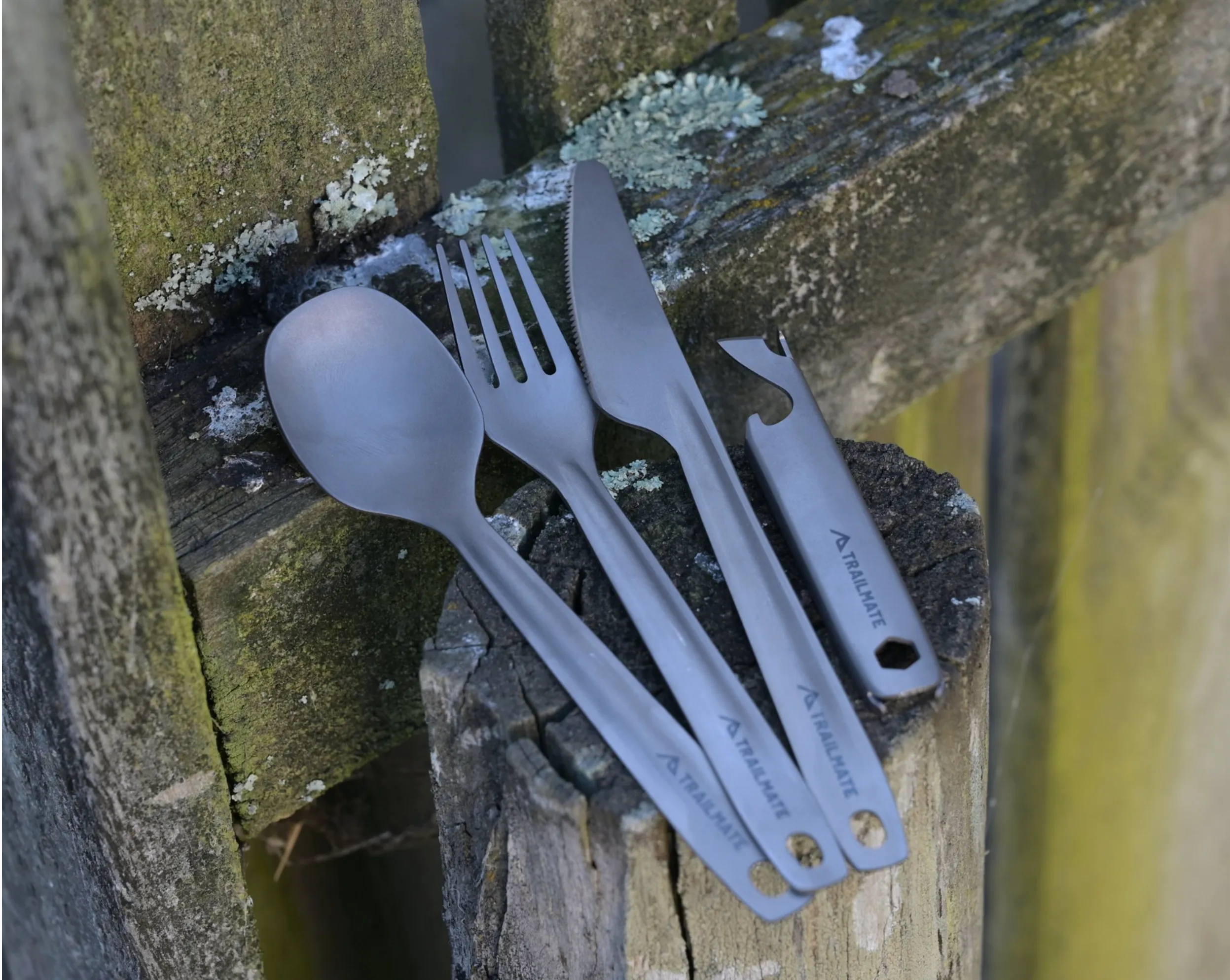 Trailmate Titanium Cutlery Set 4 Piece *50 Grams Weight!