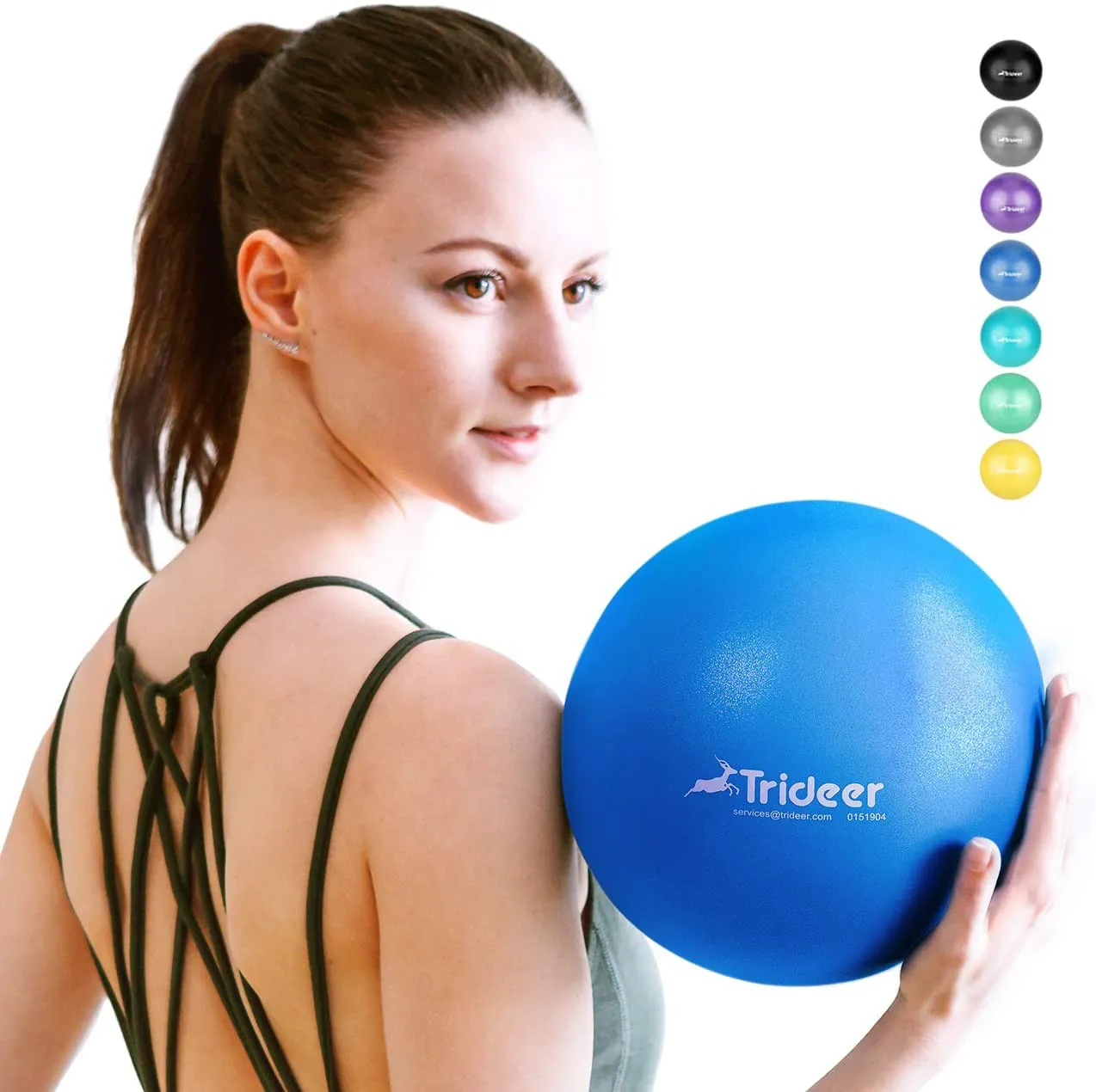 Trideer Pilates Ball, Barre Ball, Mini Exercise Ball, 9 Inch Small Bender Ball, Pilates, Yoga, Core Training and Physical Therapy, Improves Balance (Home & Gym & Office)