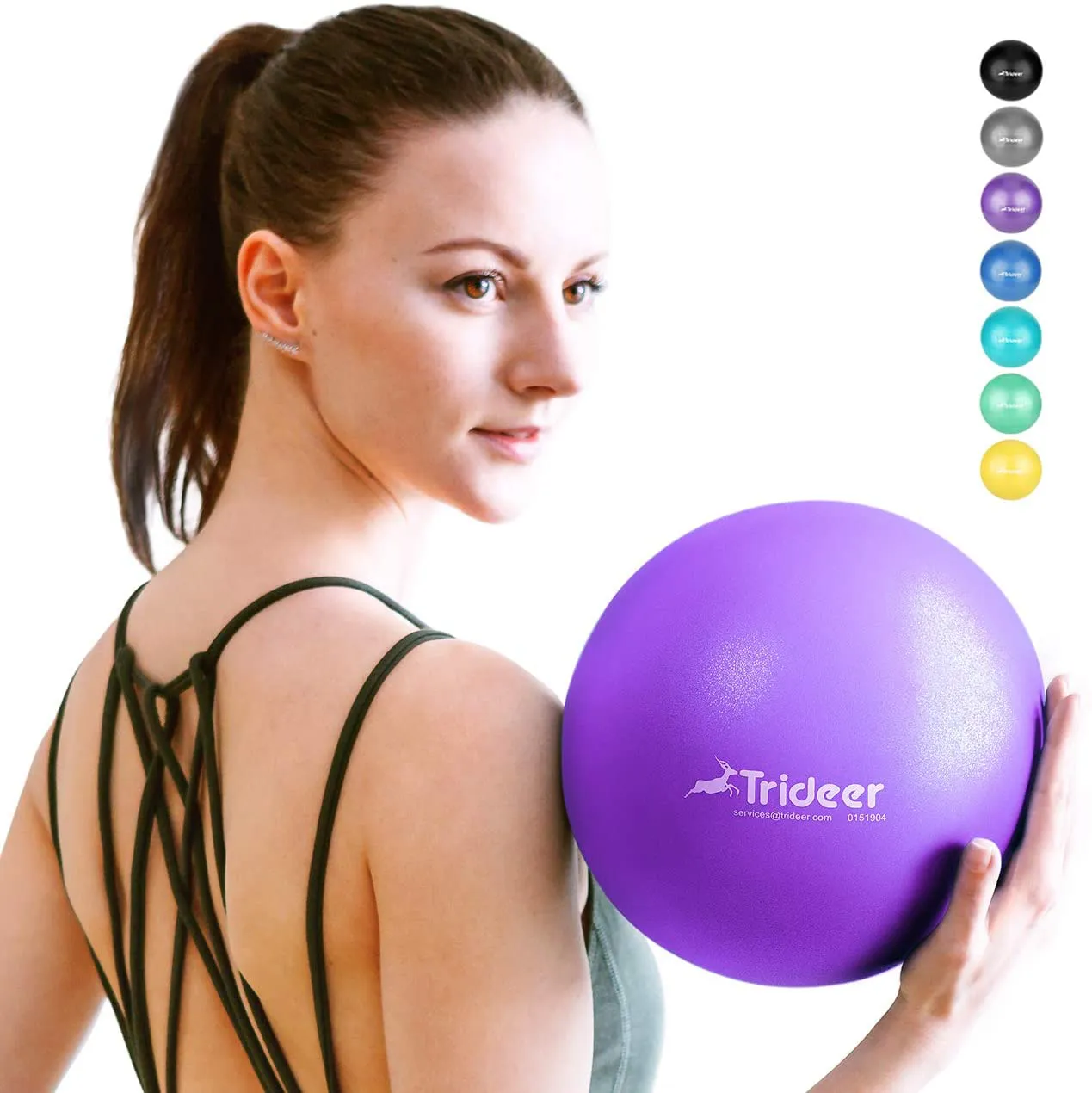 Trideer Pilates Ball, Barre Ball, Mini Exercise Ball, 9 Inch Small Bender Ball, Pilates, Yoga, Core Training and Physical Therapy, Improves Balance (Home & Gym & Office)