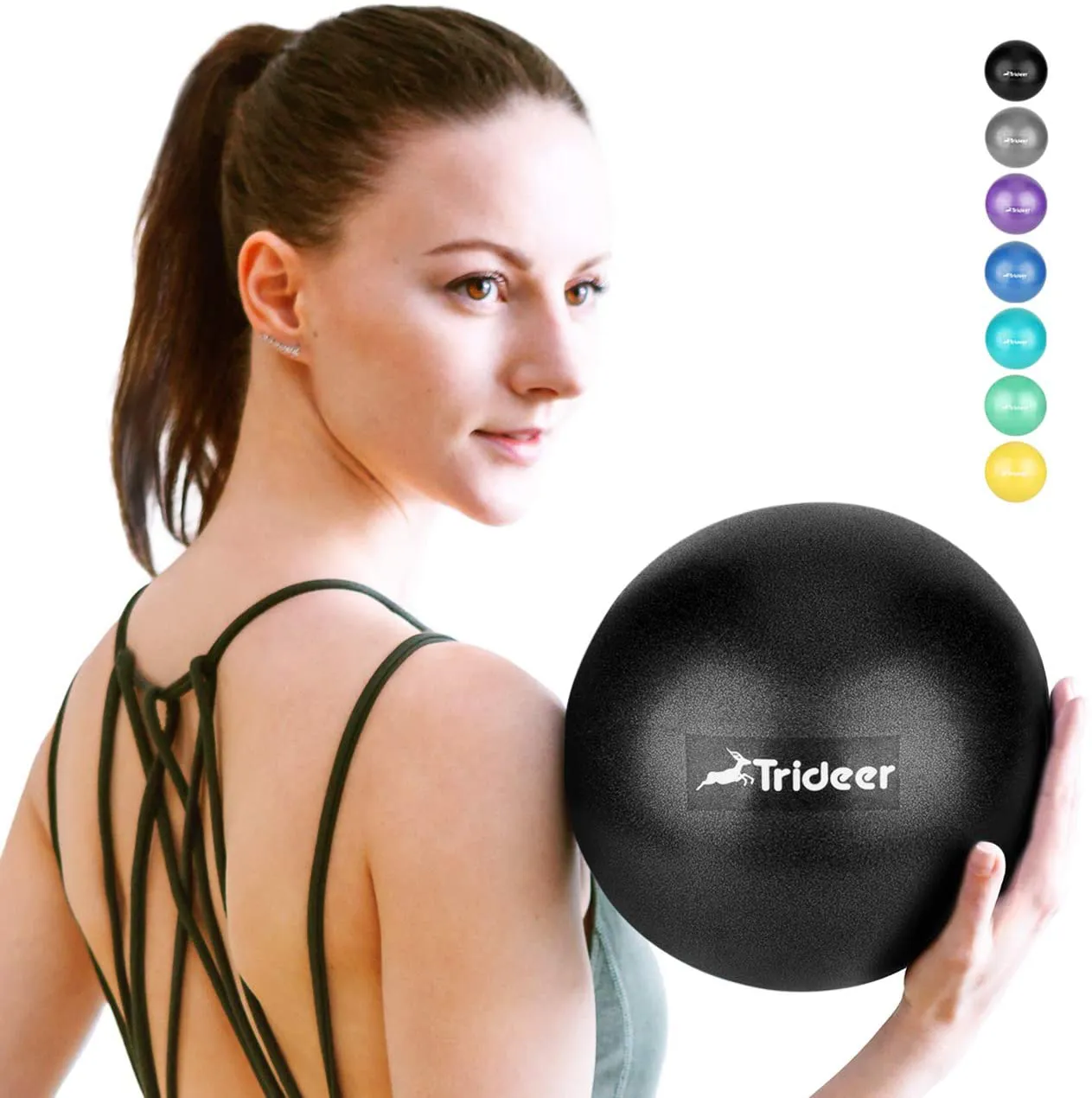 Trideer Pilates Ball, Barre Ball, Mini Exercise Ball, 9 Inch Small Bender Ball, Pilates, Yoga, Core Training and Physical Therapy, Improves Balance (Home & Gym & Office)