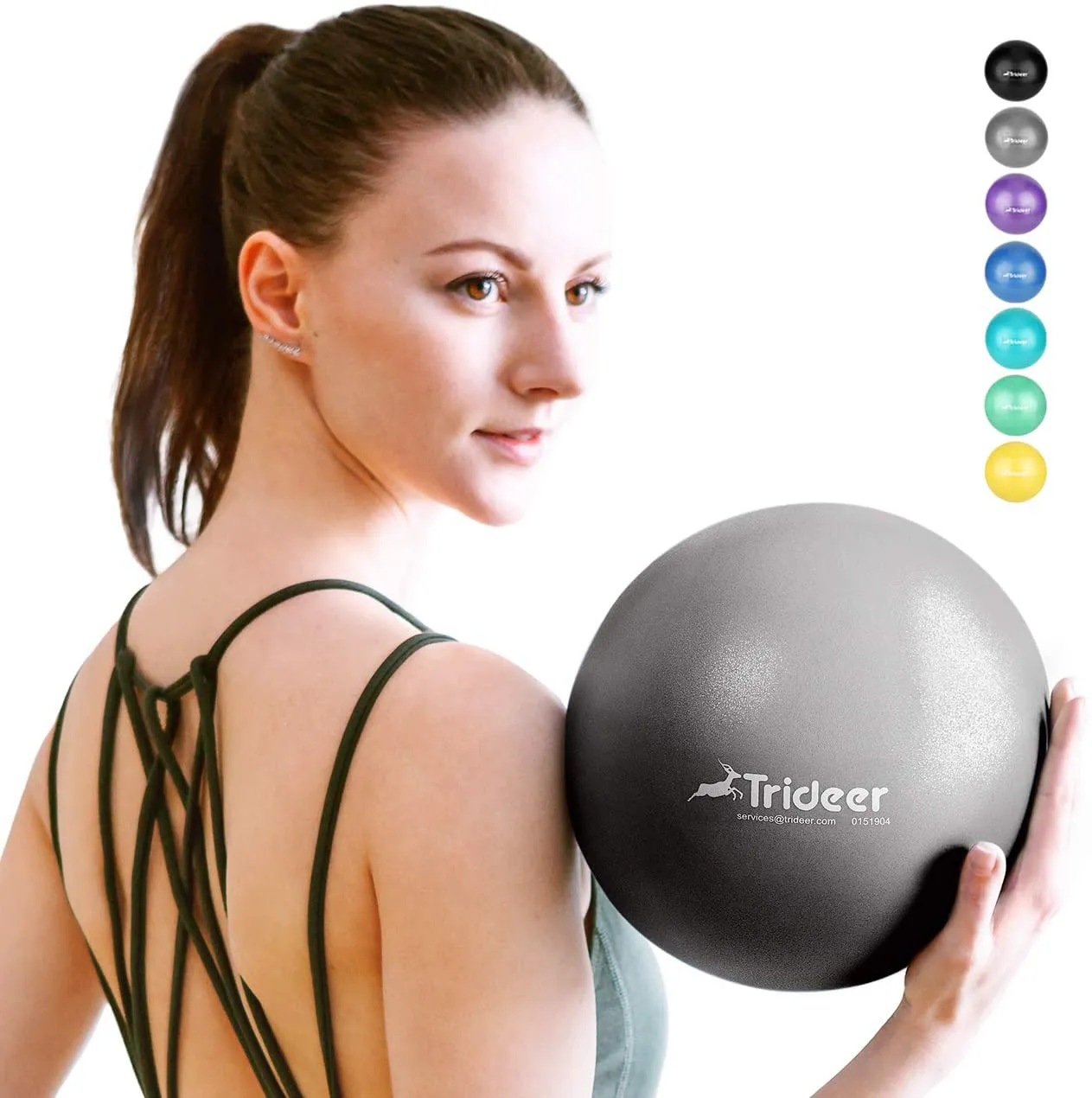 Trideer Pilates Ball, Barre Ball, Mini Exercise Ball, 9 Inch Small Bender Ball, Pilates, Yoga, Core Training and Physical Therapy, Improves Balance (Home & Gym & Office)