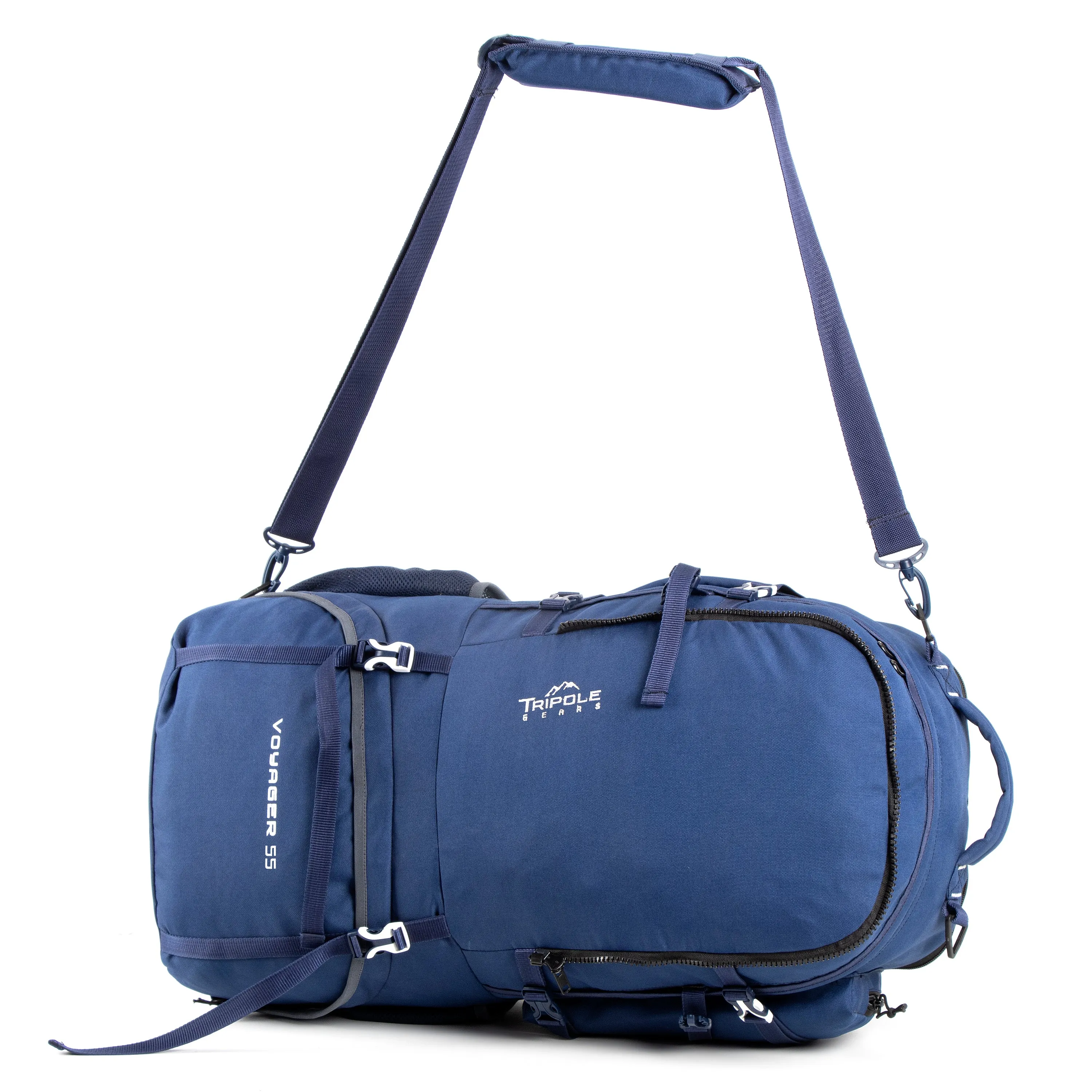 Tripole Voyager Rucksack and Backpack for Travelling with Detachable Bag | 55 Litres | Navy Blue