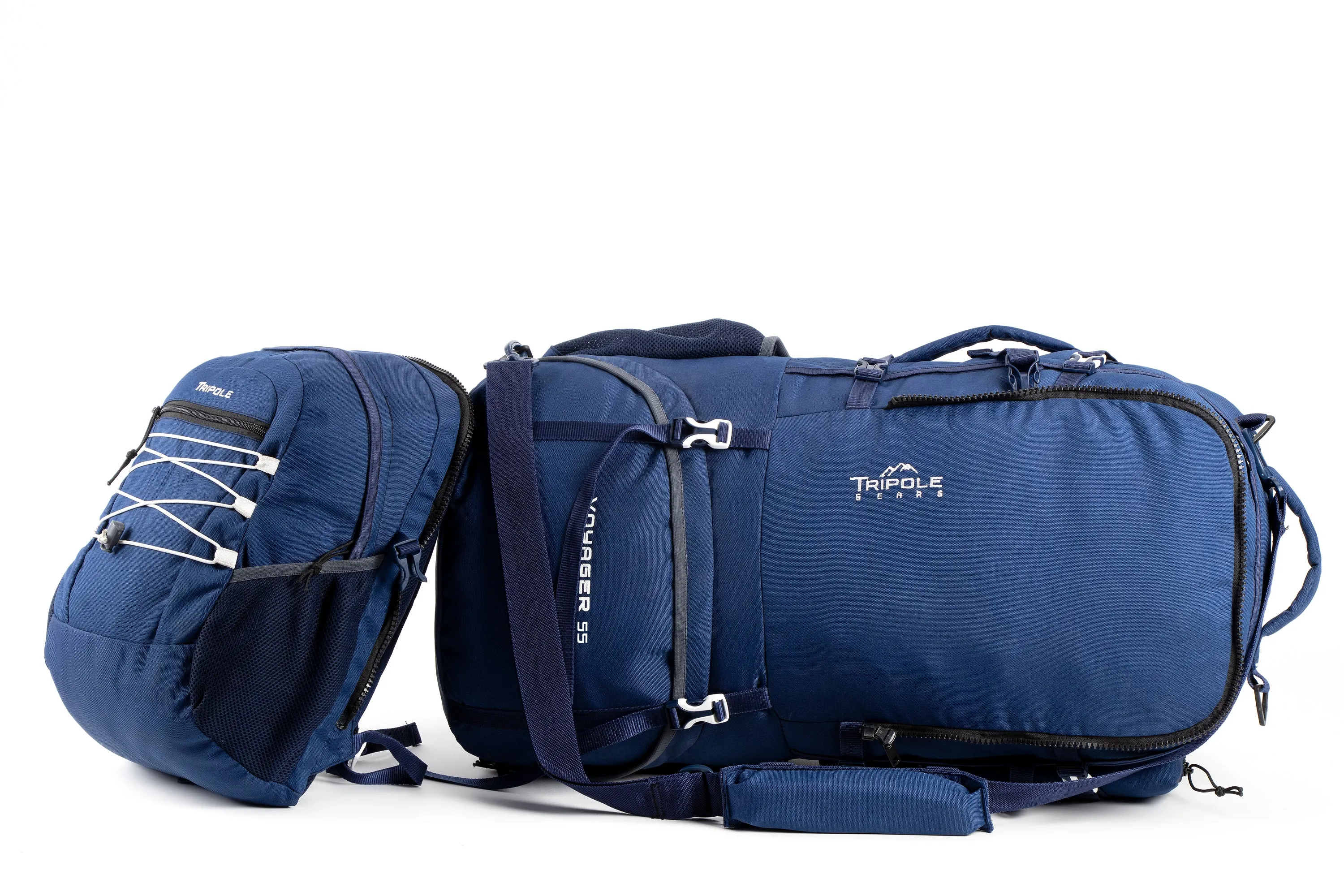 Tripole Voyager Rucksack and Backpack for Travelling with Detachable Bag | 55 Litres | Navy Blue