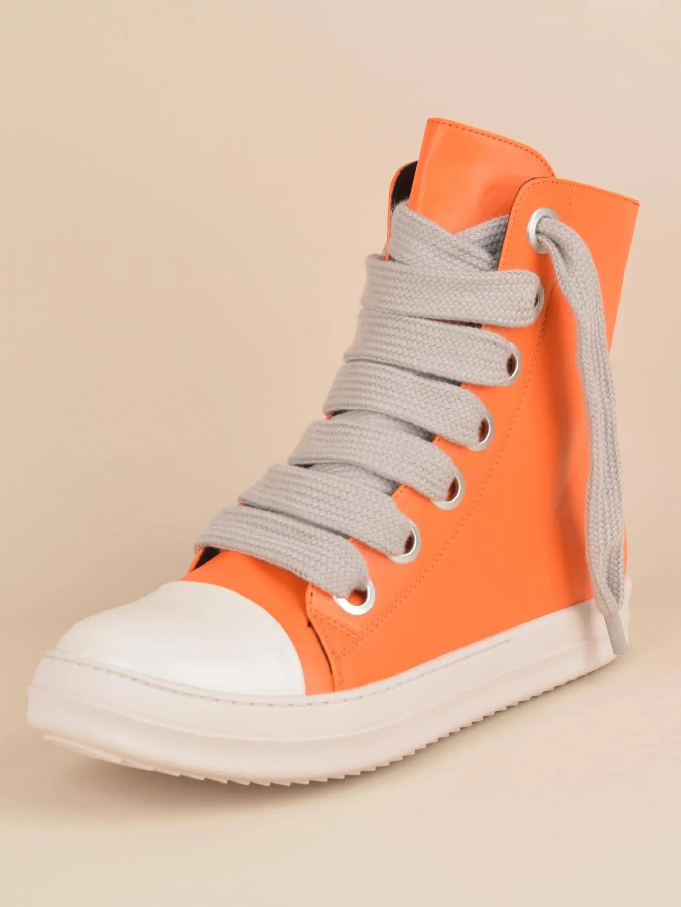 Two Tone Lace-up Front  Street Casual High Top  Sneakers