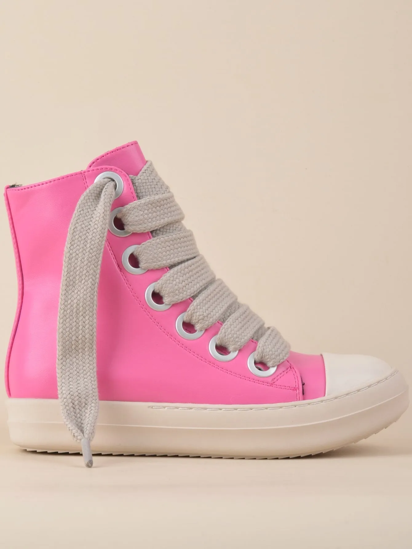 Two Tone Lace-up Front  Street Casual High Top  Sneakers