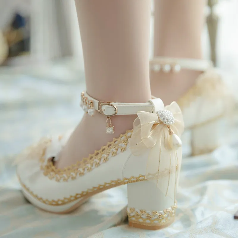 Uniwim Lolita Bow Flower Shoes SE22113