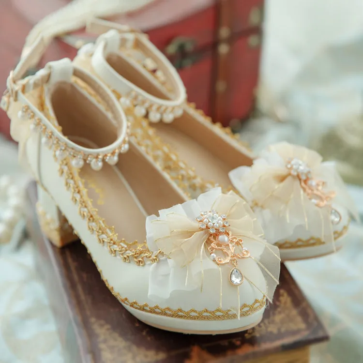 Uniwim Lolita Bow Flower Shoes SE22113