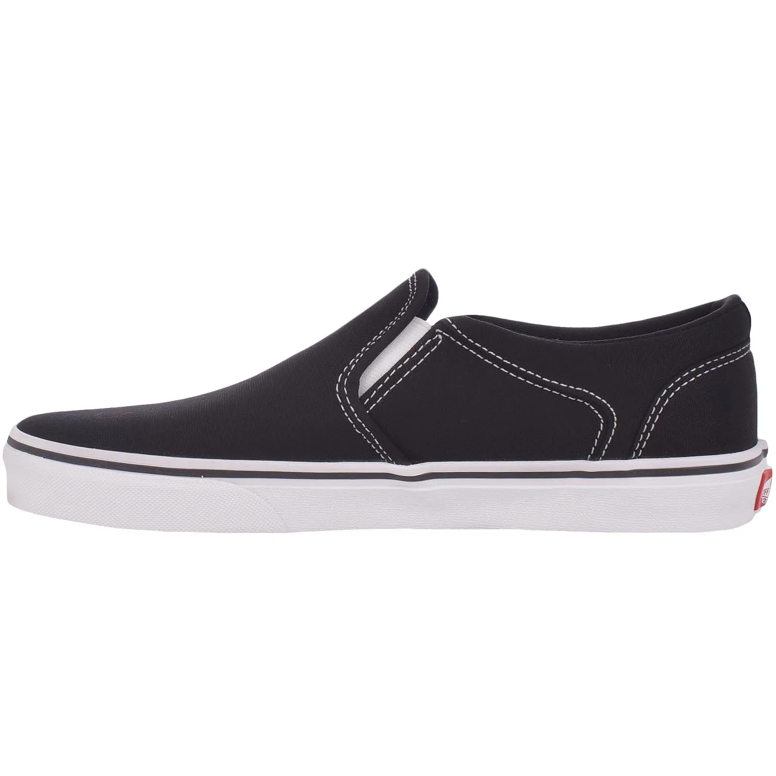 Vans Mens Asher Canvas Trainers - Black/White