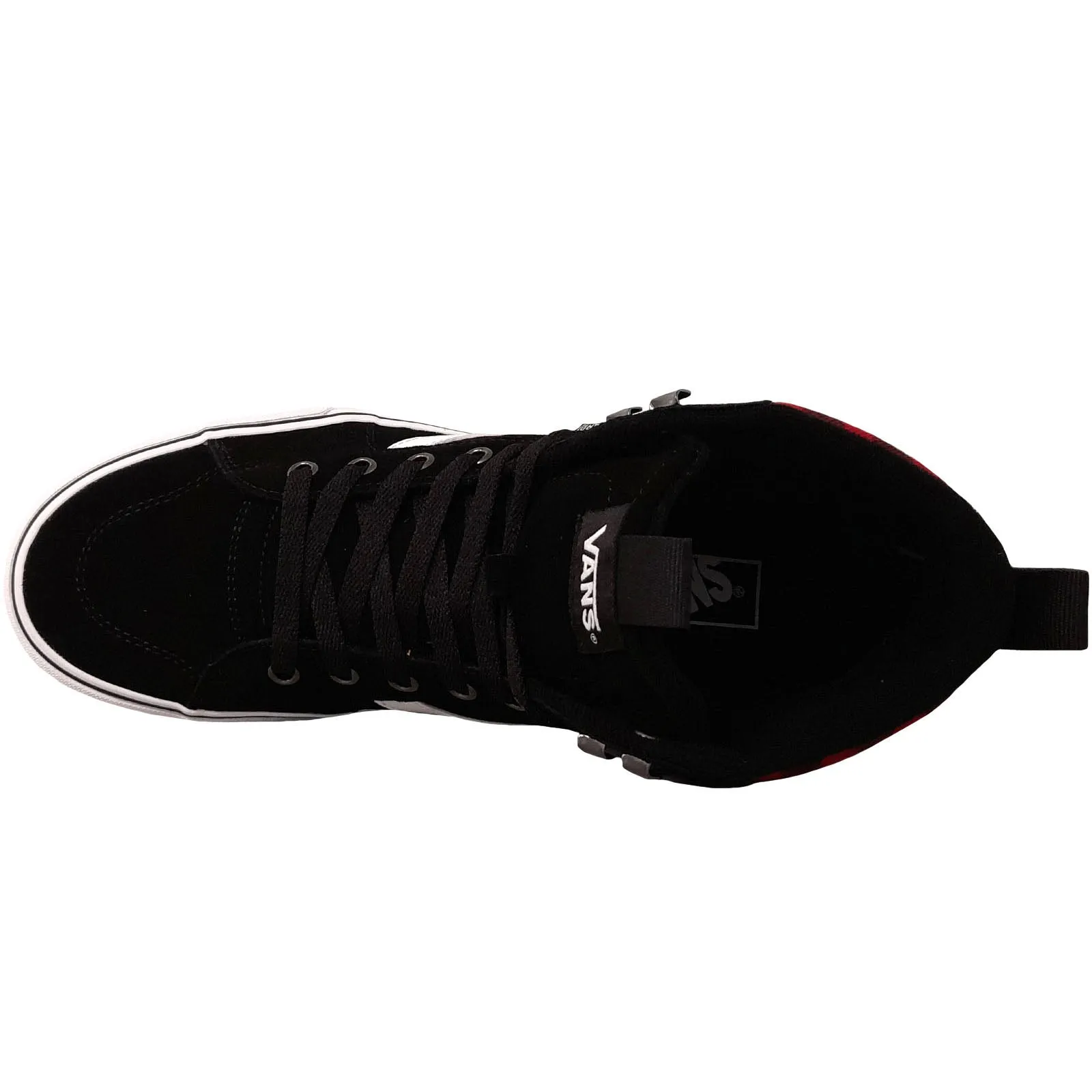 Vans Mens Filmore Hi Vansguard Suede High Top Trainers - Black/Red