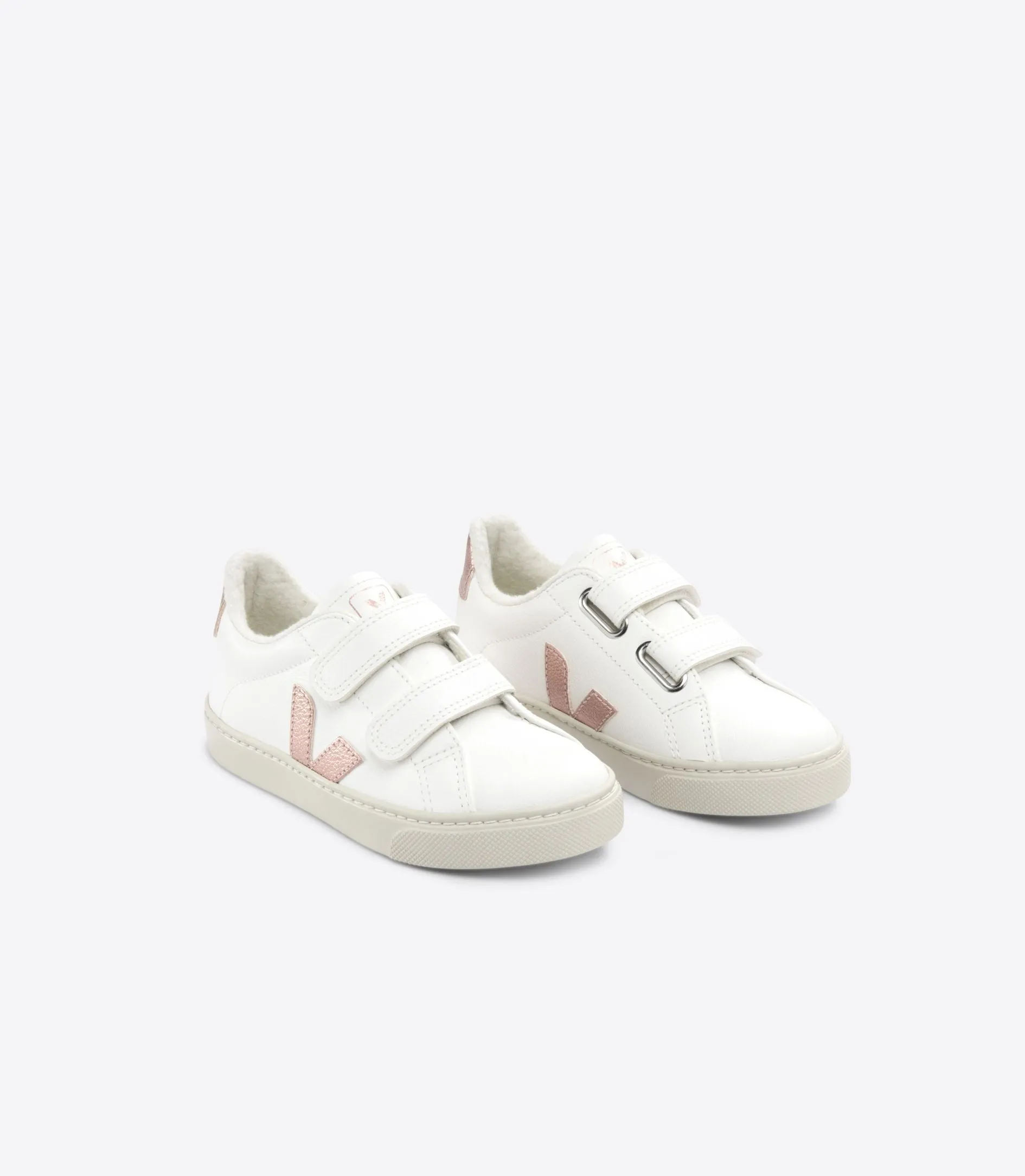 Veja Kids Esplar Fured White Nacre Trainers