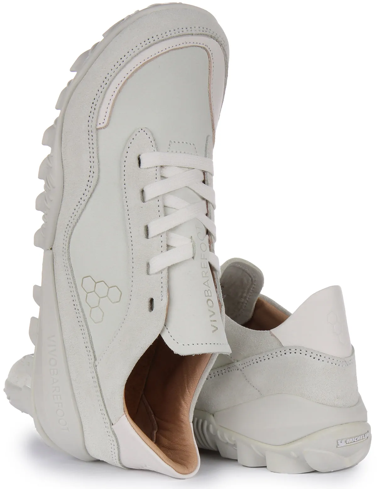 Vivobarefoot Novus X Michelin Sole In White For Men