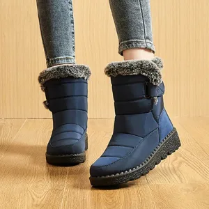 Waterproof Plush Fur Winter Snow Boots for Women