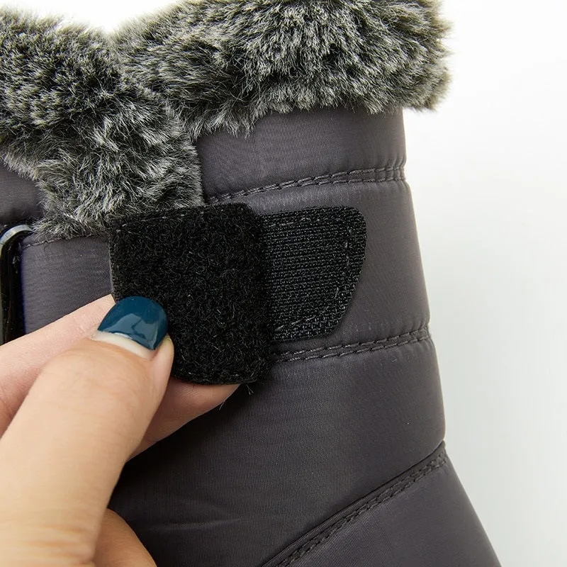 Waterproof Plush Fur Winter Snow Boots for Women