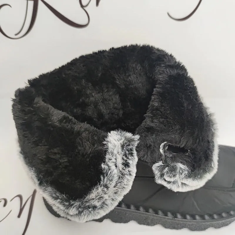 Waterproof Plush Fur Winter Snow Boots for Women