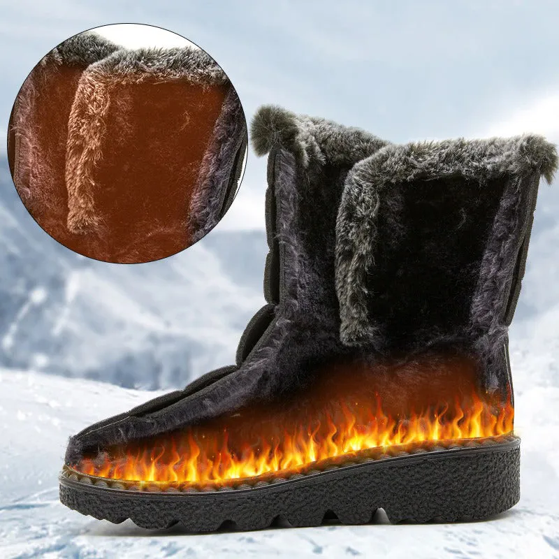 Waterproof Plush Fur Winter Snow Boots for Women