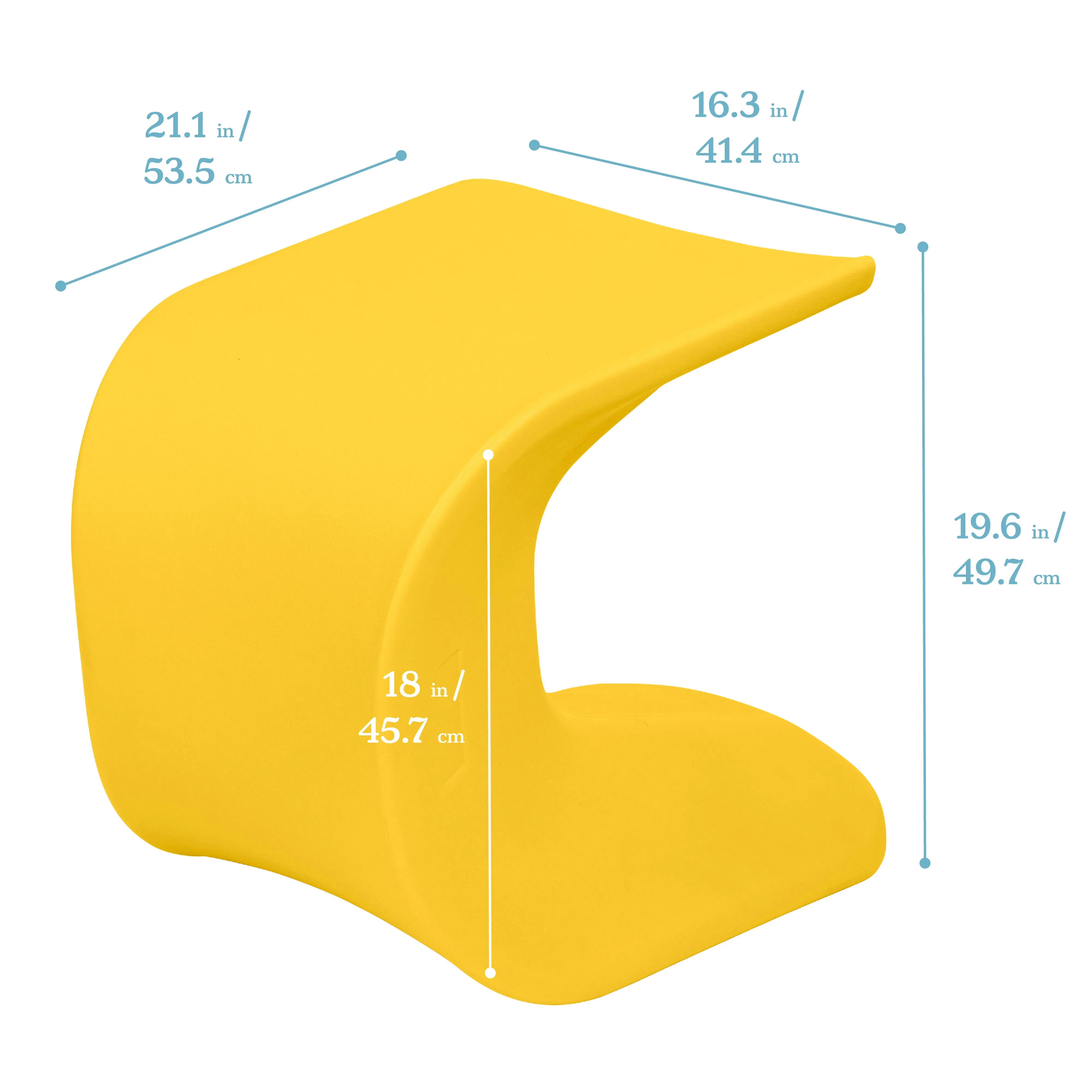 Wave Seat, 18in - 19.6in Seat Height, Perch Stool, 2-Pack