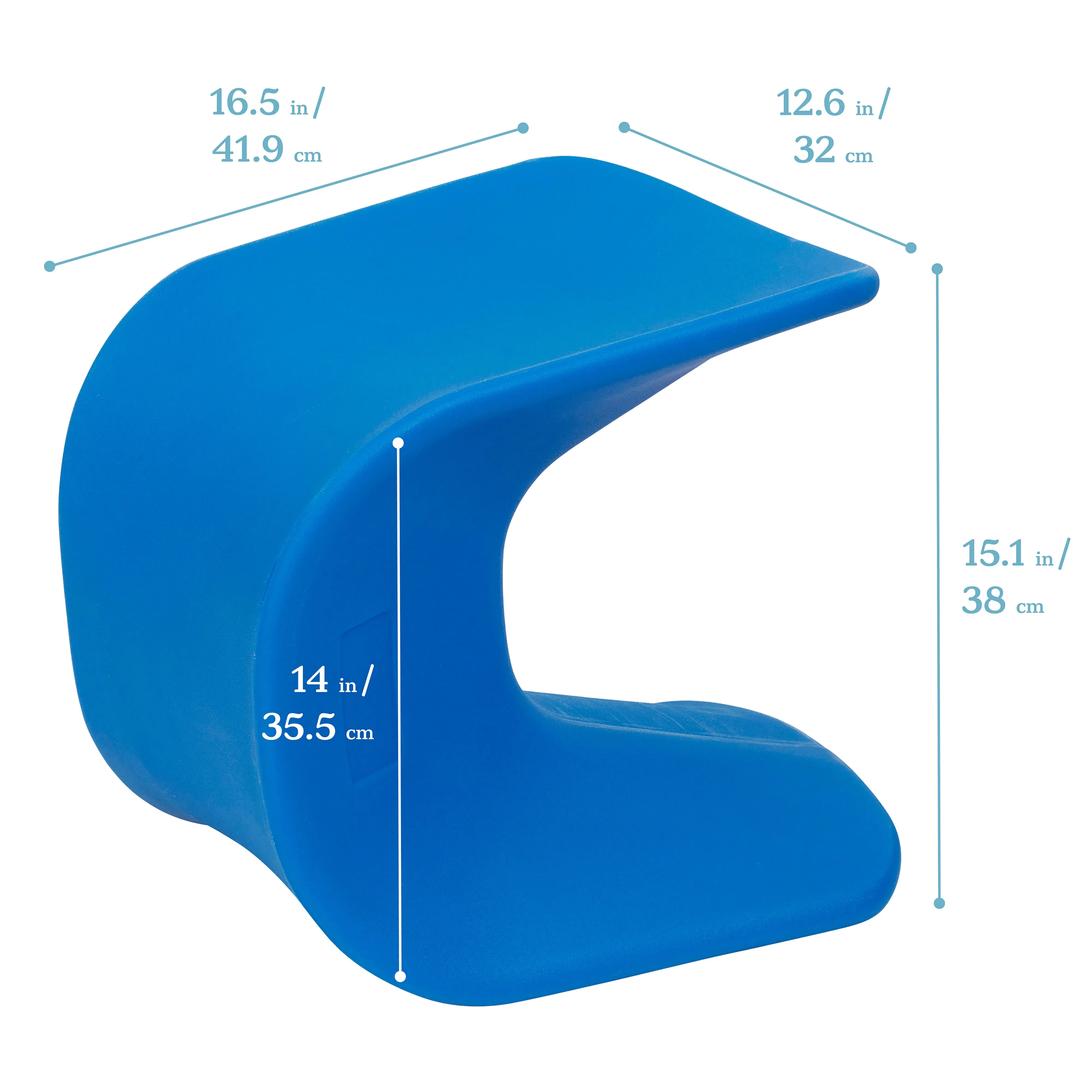 Wave Seat, Active Learning Chair, Flexible Seating, 14in - 15.1in Seat Height, 2-Pack