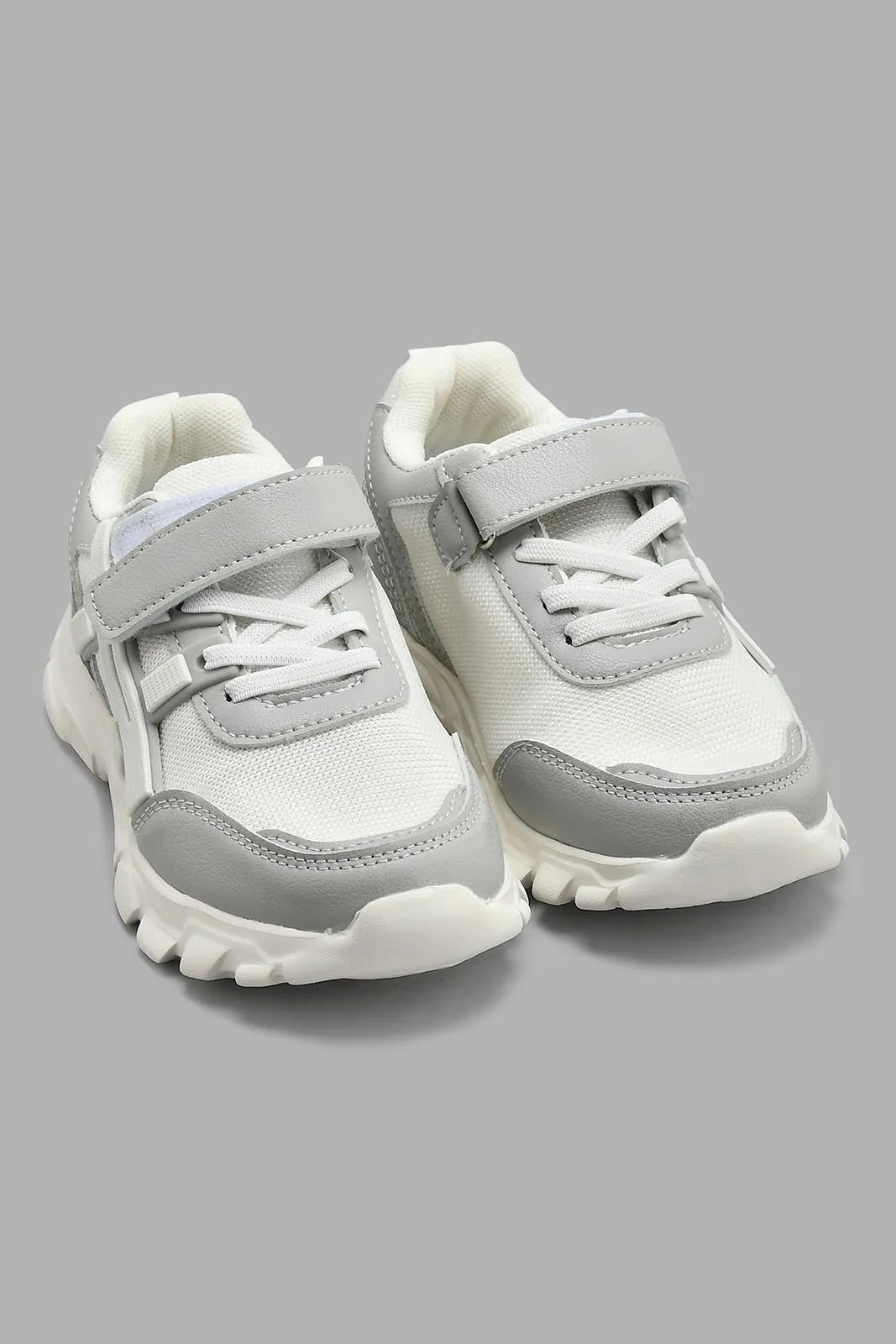 White And Grey Chunky Sneaker