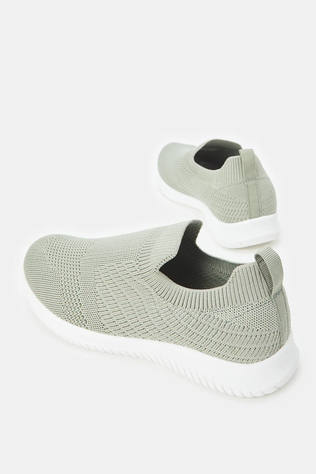 Women Green Slip On Trainers