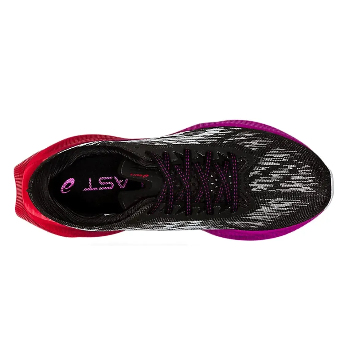 Womens ASICS Novablast 3 - Black / Soft Sky