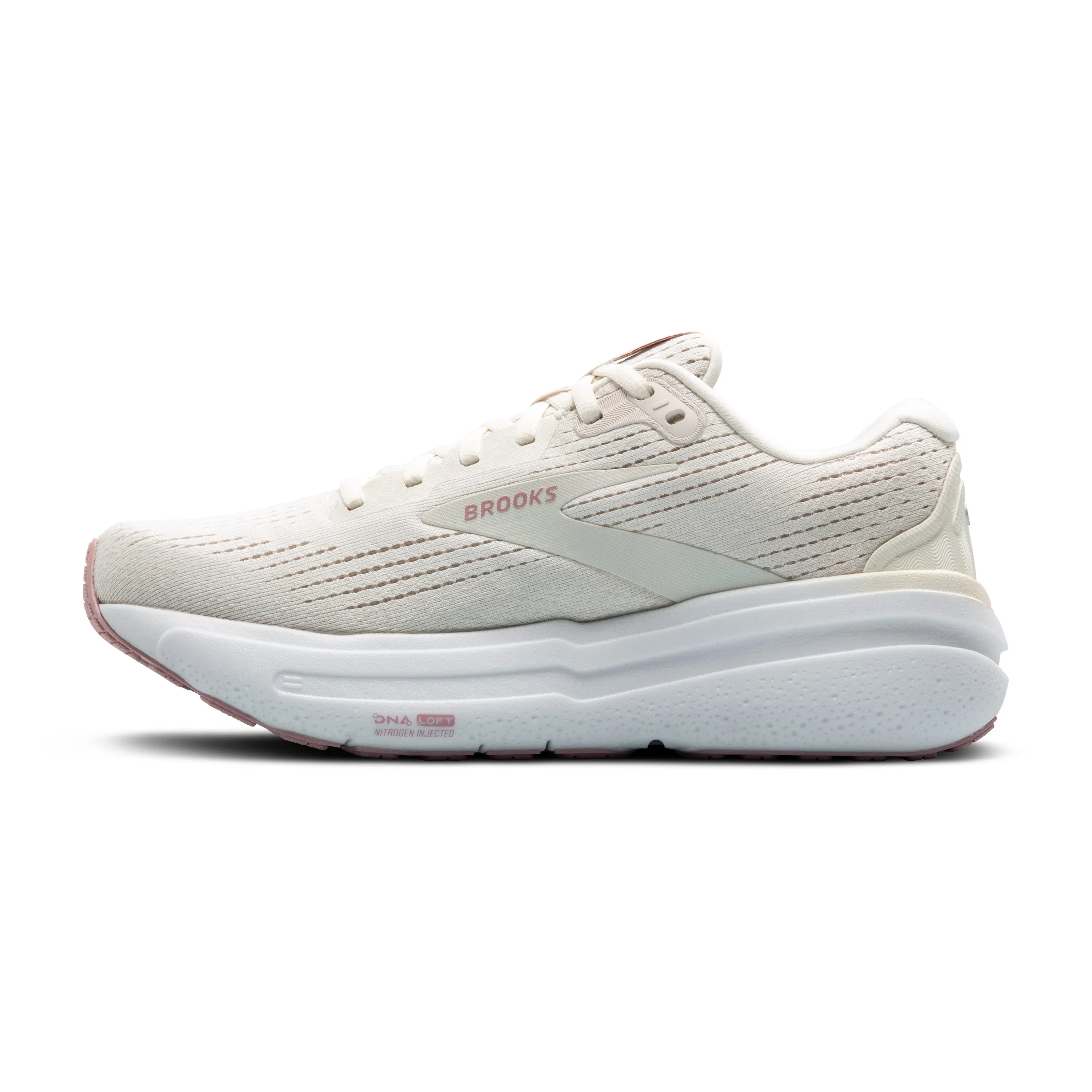 Women's Brooks Ghost Max 2 Color: Coconut Milk/Gray/Zephyr (WIDE WIDTH)