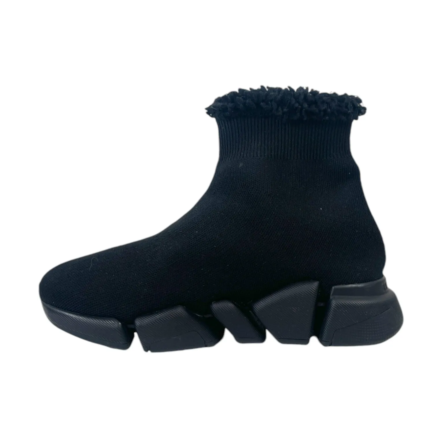 Women's Fur Speed Sock High Trainers Black Size EU 35 / UK 2