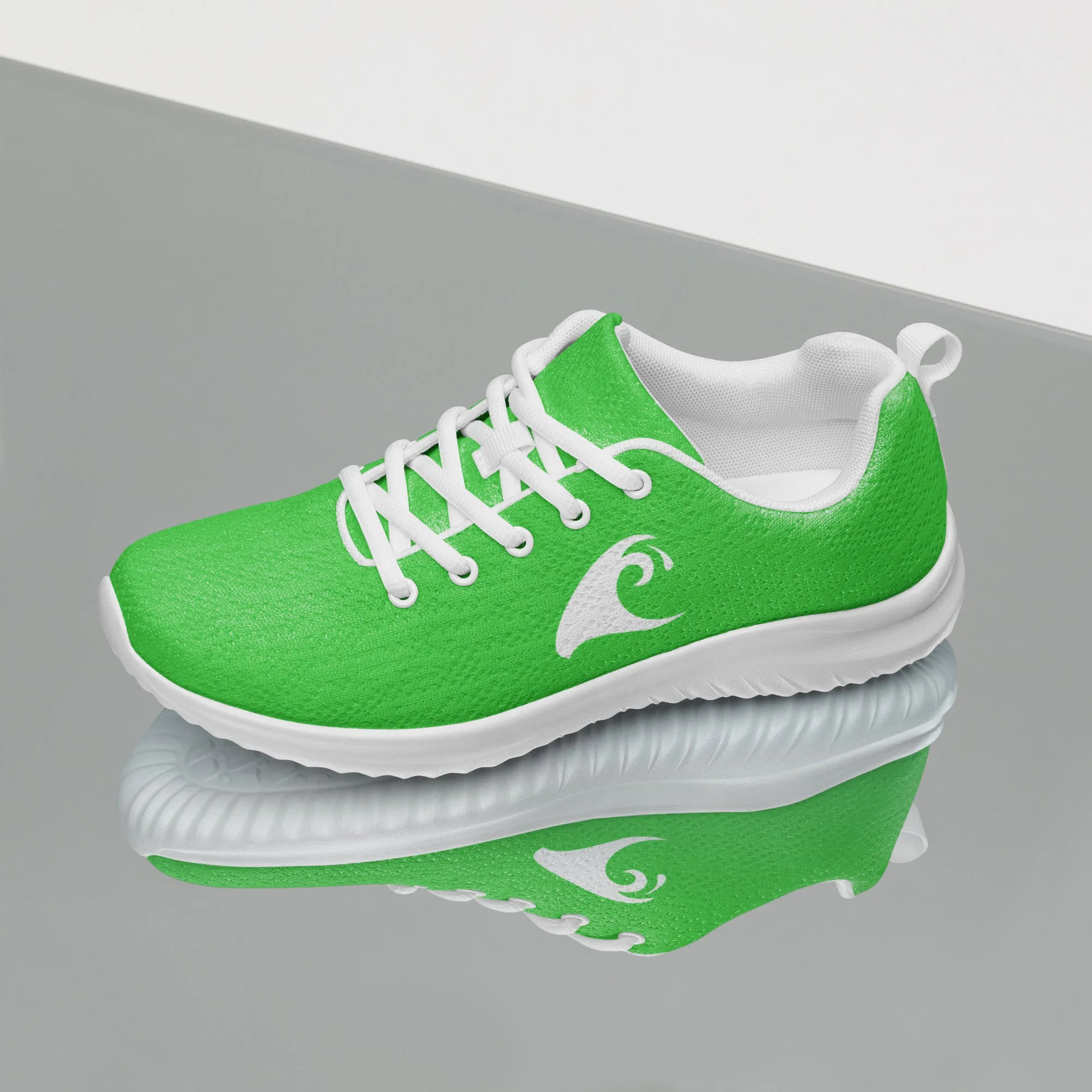 Women’s Lime Green Athleisure Shoes with Extremely Stoked Epic Wave Logo