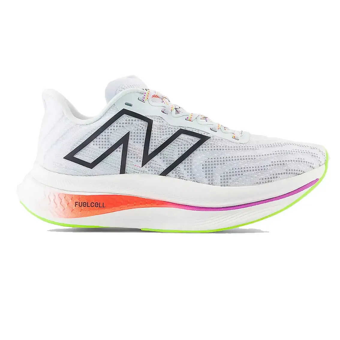 Womens New Balance FuelCell SuperComp Trainer v2 - Ice Blue / Neon Dragonfly