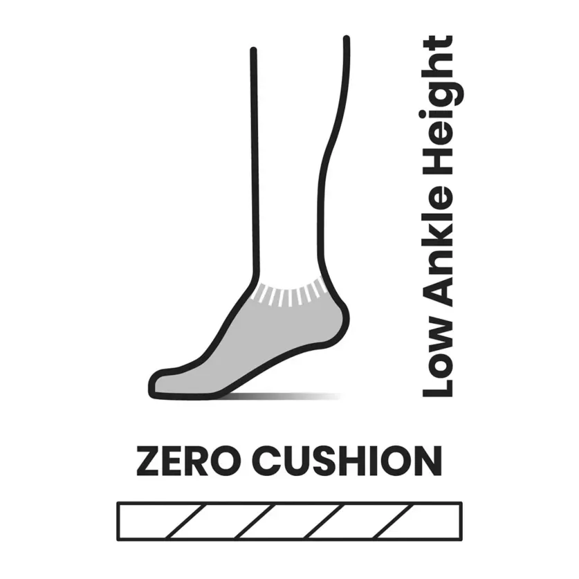 W's Run Zero Cushion Low Ankle Socks