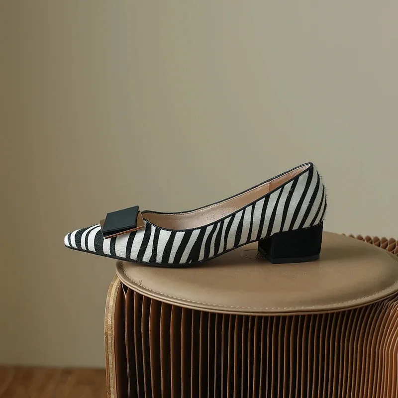 Zebra Pattern Women's Slip-on Shoes