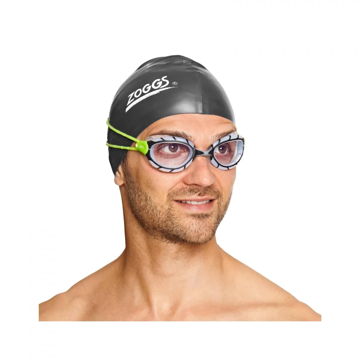 Zoggs Predator Swimming Goggles Black Green